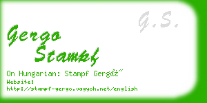 gergo stampf business card